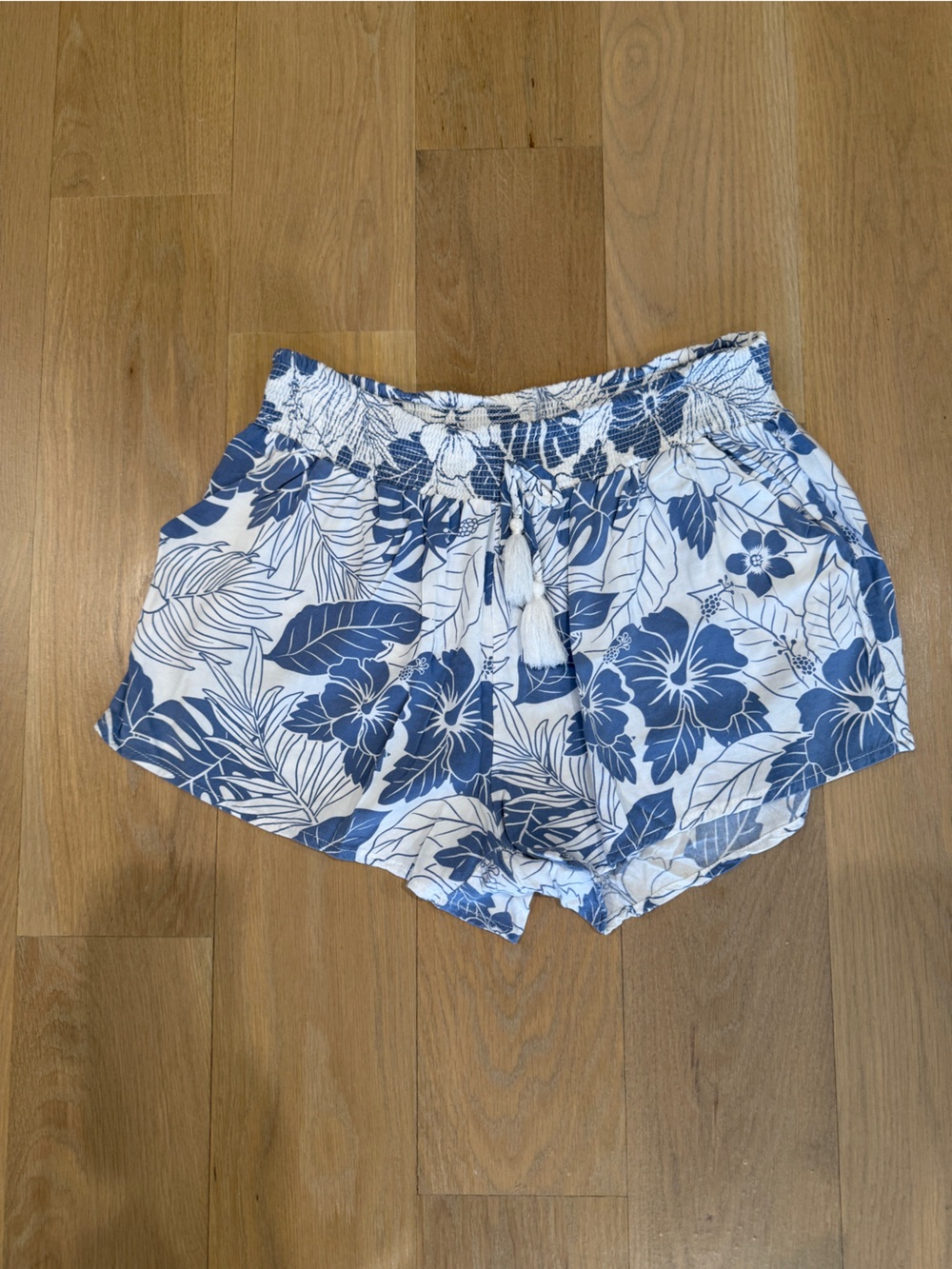 Ocean Drive Blue & White Floral Shorts